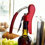 Lever Corkscrew with Black Curved Handle