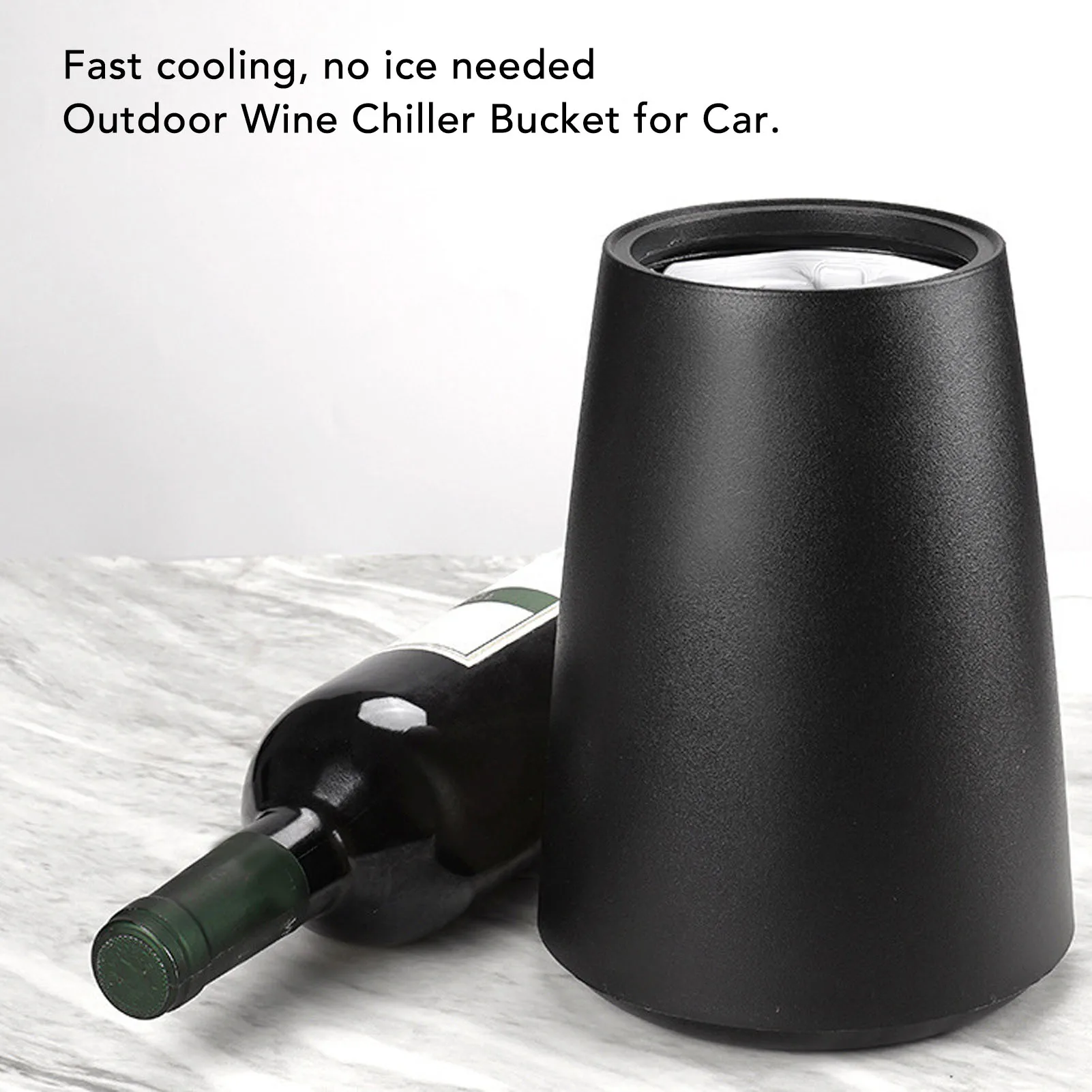 S22f30e5b16a94036b37a85326fbc0285Z.webp Frosted Plastic Insulated Wine Chiller Bucket - Image 1