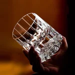 Multi Pattern Crystal Old Fashioned Whiskey Glass (250ml)