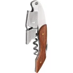 Stainless Steel & Wood Double-Lever Waiter's Corkscrew Wine Opener
