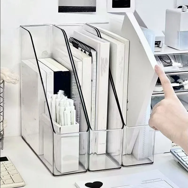 S830140331d6a4ceca70544b3731a523aX.webp Desktop Storage Box Multi-Compartment File Organizer - Image 1