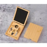 4-Piece Stainless Steel Wine Opener Set with Bamboo Gift Box