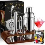 10 Piece Stainless Steel Cocktail Shaker Set Bar Tools Kit