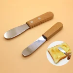Stainless Steel Butter Spreader Knife with Wooden Handle – Multipurpose Jam & Cheese Spreader