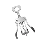 Premium Zinc Alloy Winged Wine Corkscrew – Multifunctional Manual Wine & Bottle Opener